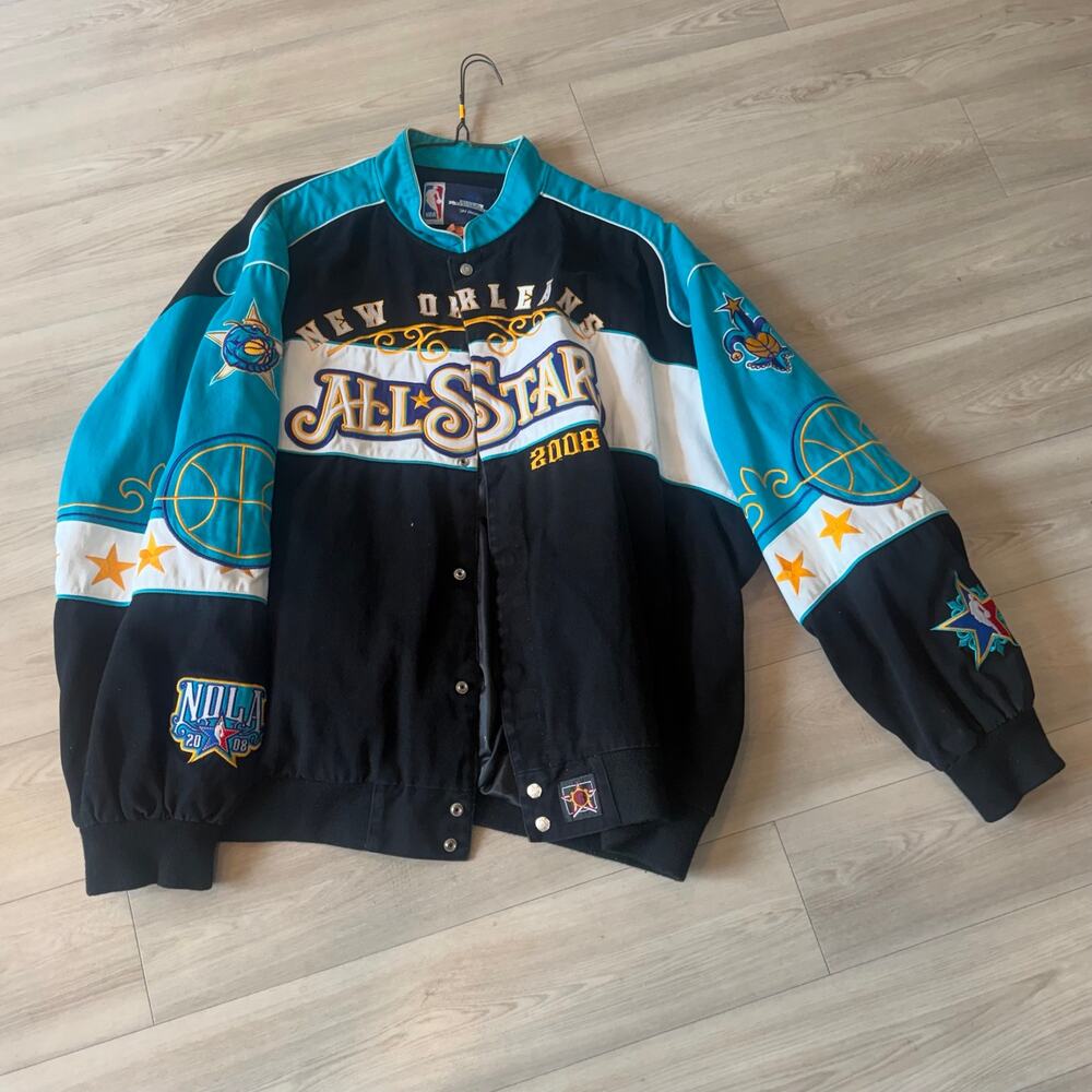 Vintage 2008 NBA New Orleans All-Star Game bomber jacket by JH Design.